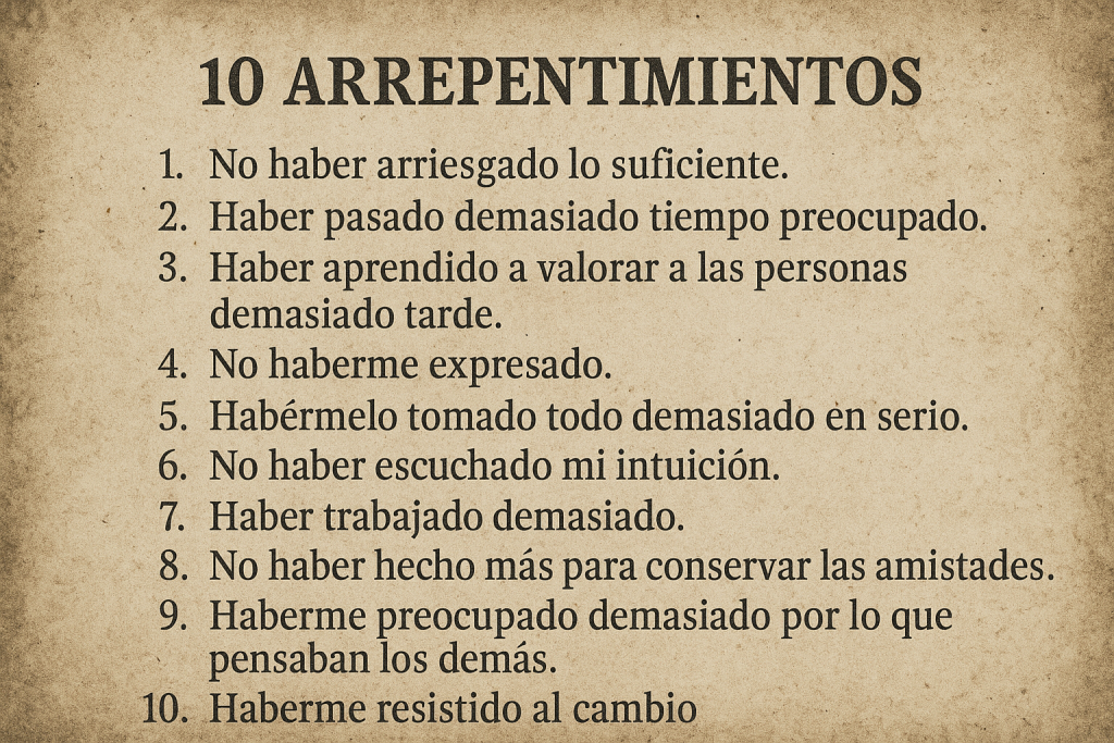 Los 10 Arrepentimientos